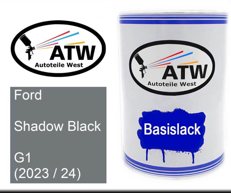 Ford, Shadow Black, G1 (2023 / 24): 500ml Lackdose, von ATW Autoteile West.